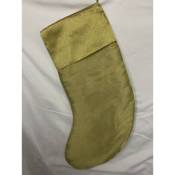 Christmas Stocking Sheer Shimmering Tone on Tone with Embroidery on Stocking - Picture 3 of 4